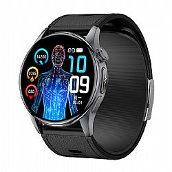 Часы для пожилых людей с Bluetooth AMOLED Premium, насосом для измерения артериального давления, ЭКГ и ФПГ - модель MF40