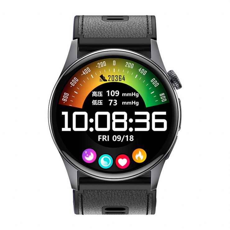 Часы для пожилых людей с Bluetooth AMOLED Premium, насосом для измерения артериального давления, ЭКГ и ФПГ - модель MF40
