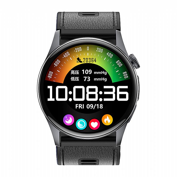 Часы для пожилых людей с Bluetooth AMOLED Premium, насосом для измерения артериального давления, ЭКГ и ФПГ - модель MF40