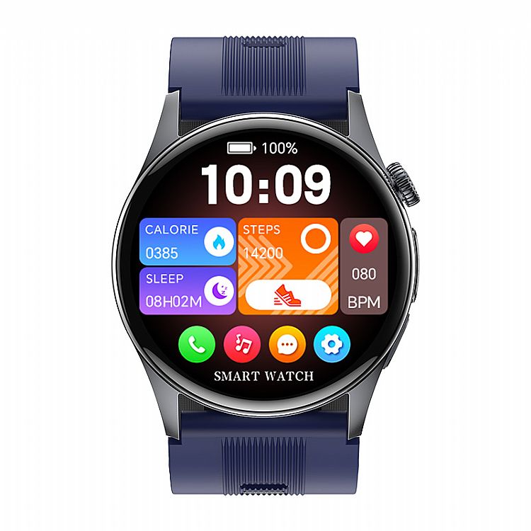 Часы для пожилых людей с Bluetooth AMOLED Premium, насосом для измерения артериального давления, ЭКГ и ФПГ - модель MF40