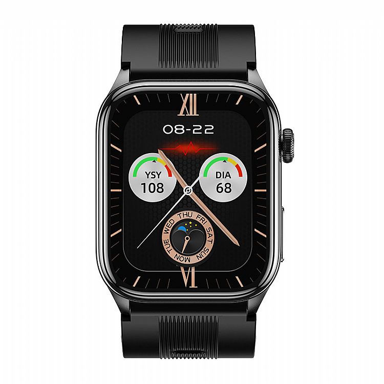 Montre connectée pour seniors avec pompe à air, ECG et PPG, Bluetooth et tension artérielle - Modèle MF30