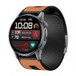 Montre connectée Bluetooth AMOLED haut de gamme pour seniors avec pompe à air, ECG et PPG - Modèle MF40