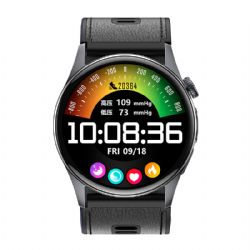 Montre connectée Bluetooth AMOLED haut de gamme pour seniors avec pompe à air, ECG et PPG - Modèle MF40