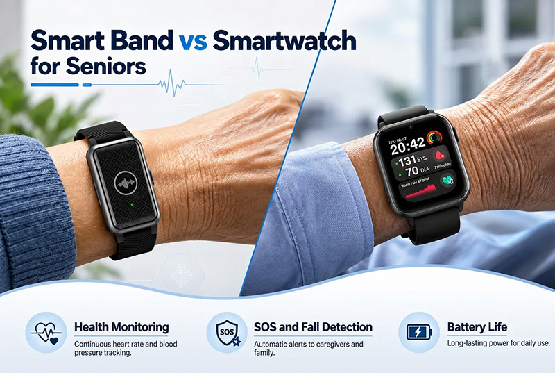 Bracelet connect&eacute; ou montre connect&eacute;e pour les seniors