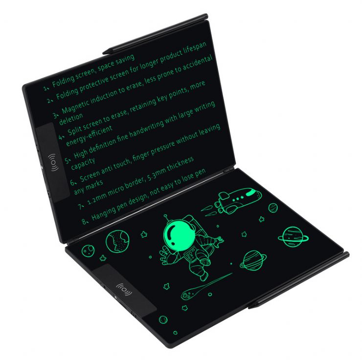 14,3 pulgadas de pantalla plegable LCD tableta de escritura 143ZX alta definición Inducción magnética para borrar