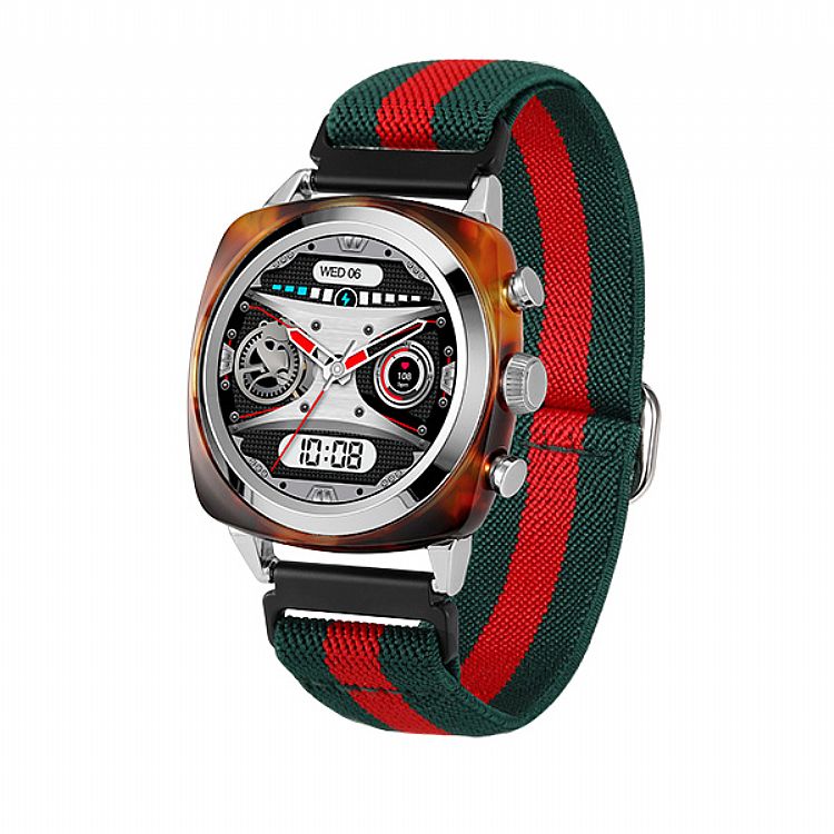 Bracelet à rayures en nylon distinctif Bracelet Bluetooth DW24 Montre intelligente