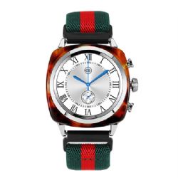 DW24 Montre connectée Bluetooth bracelet nylon rayé