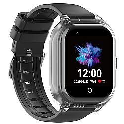 CT01 Montre connectée GPS 4G pour enfants SOS boîtier transparent