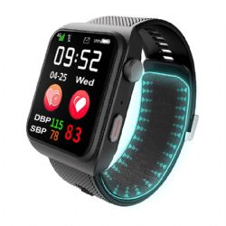 Montre intelligente de pression artérielle à pompe à air de qualité médicale 4G HW10