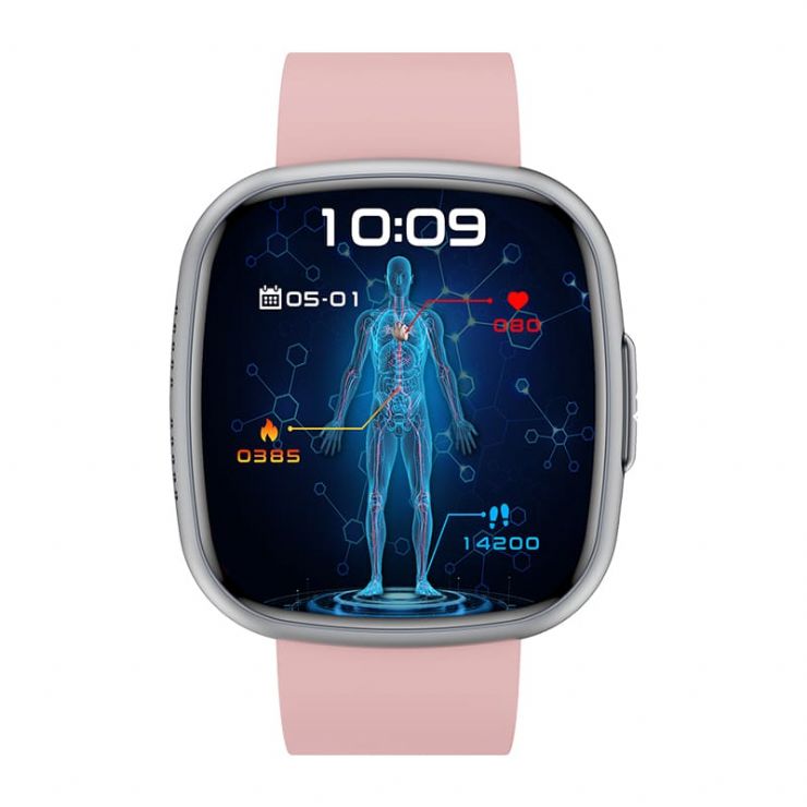 MF17 Montre connectée ECG au design fin avec appels Bluetooth