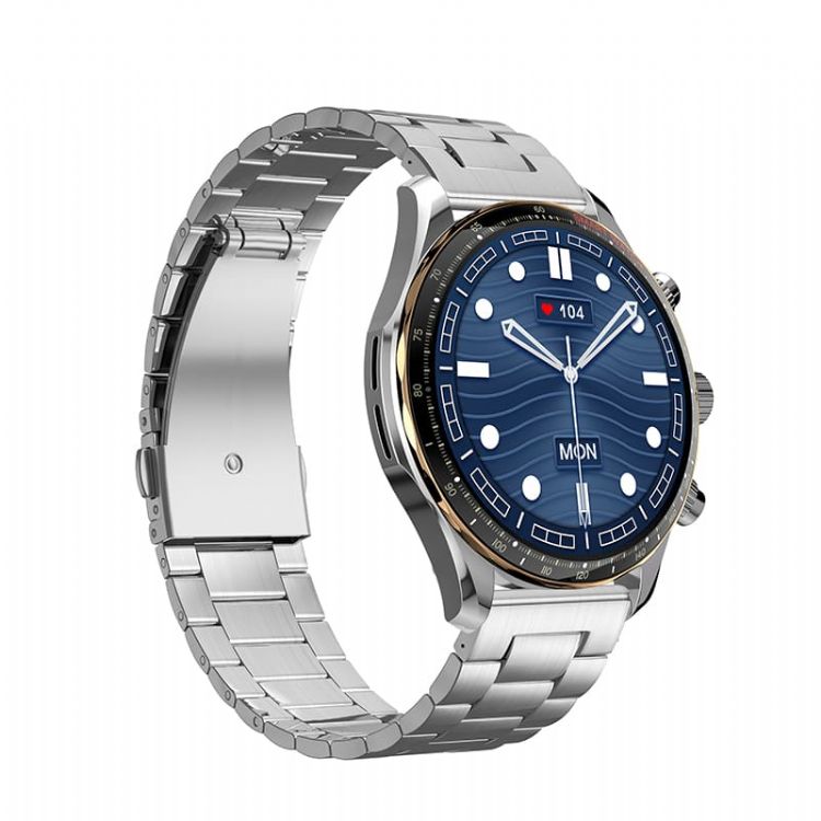 Montre intelligente ronde de santé Bluetooth pour adulte, écran Amoled, Texture de coque, DW14