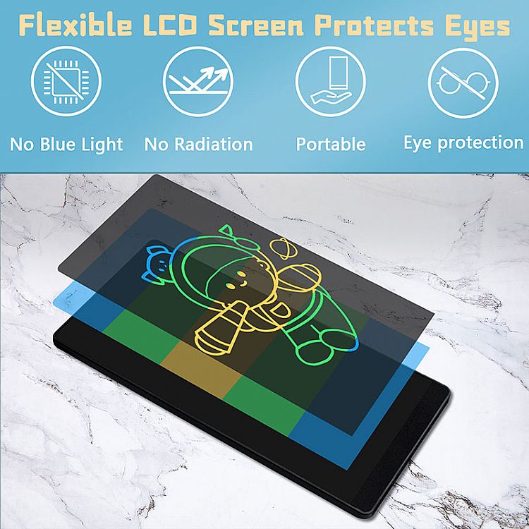 DN065 Tablette d’écriture LCD portable double face 6,5 pouces