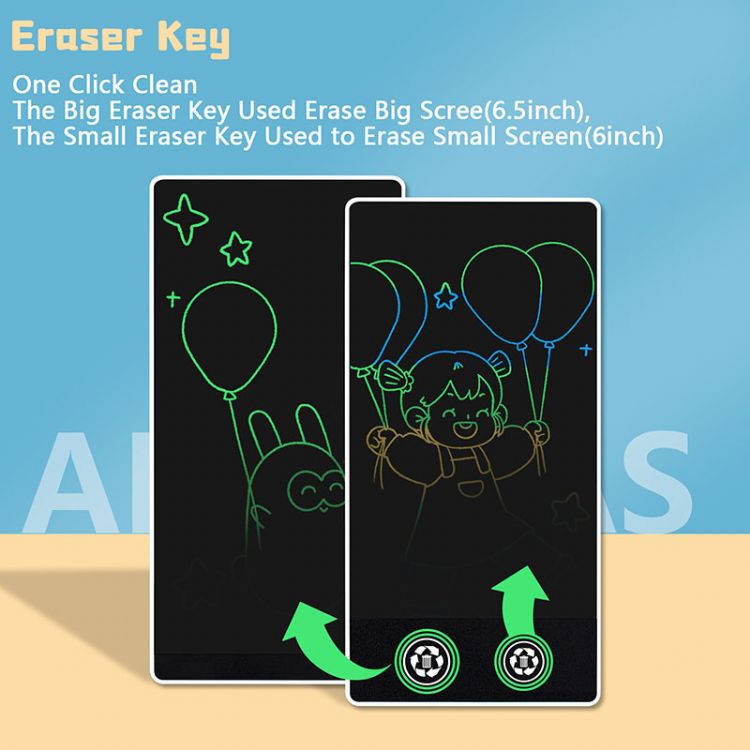 Tablette d'écriture Portable pour soins oculaires, écran LCD Double face, plein écran 6.5 pouces, DN065