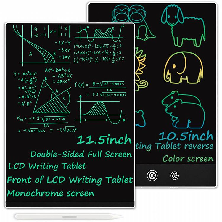 DN115B Tablette d’écriture LCD double face 11,5/10,5 pouces