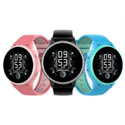 CT06 Reloj inteligente GPS 4G redondo para niños, resistente al agua y con SOS