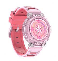 Reloj inteligente para niños KF02, reloj de juego Bluetooth de alta definición, estuche transparente