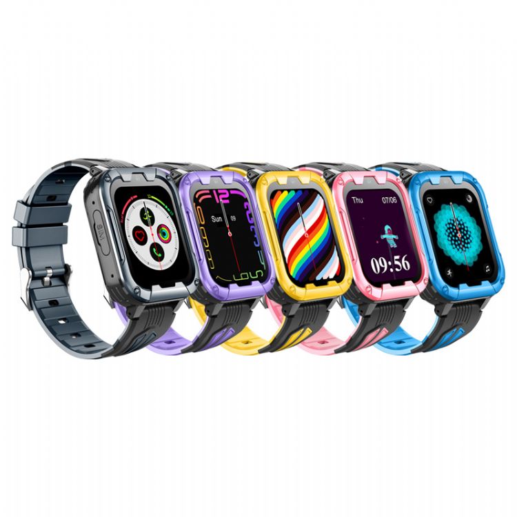 Wonlex 4G Android 8.1 Videollamada para niños GPS SmartWatch KT32 Combinación de colores colorida