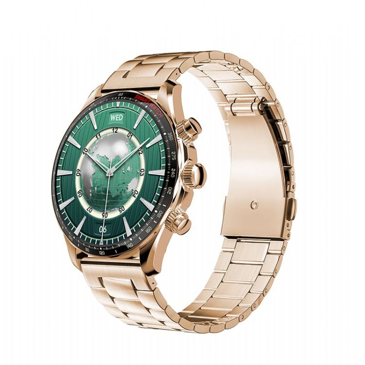 Pantalla Amoled para adultos Textura de concha Bluetooth Salud Reloj inteligente redondo DW14