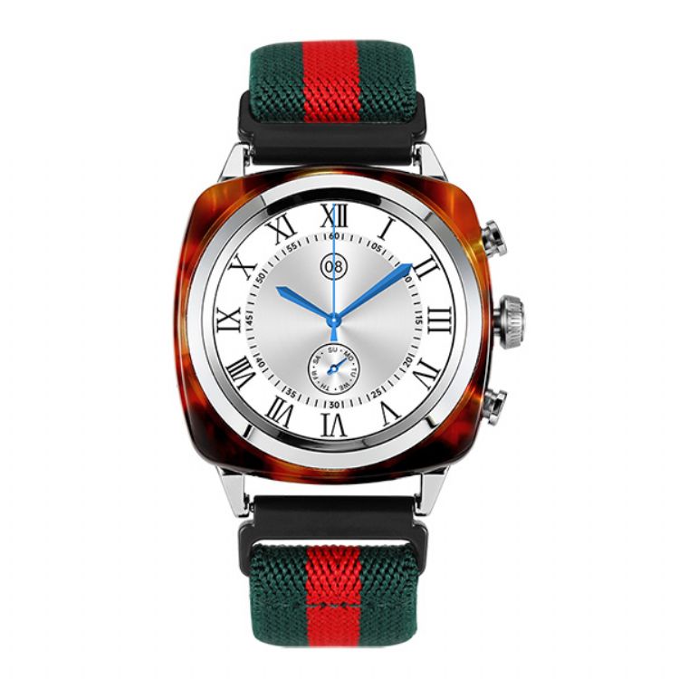 Correa distintiva de rayas de nailon DW24 pulsera Bluetooth reloj inteligente