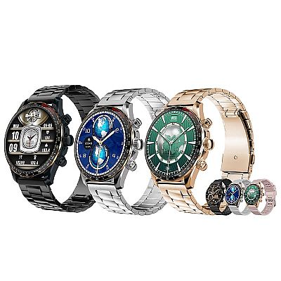 Đồng hồ thông minh dạng tròn dành cho người lớn Amoled Kết cấu vỏ Bluetooth Health DW14